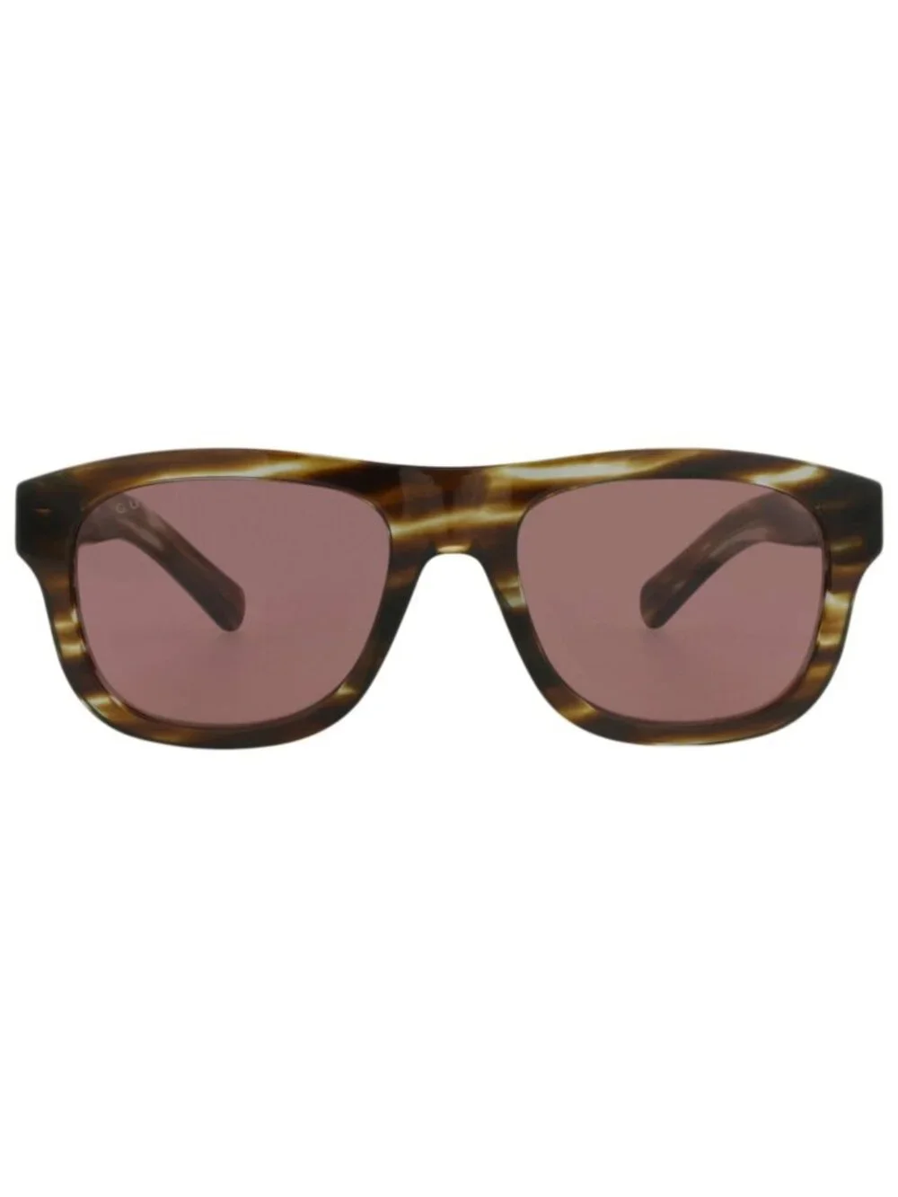 New Gucci Women's Sunglasses Square Rectangle Recycled Acetate Frame Mens Havana